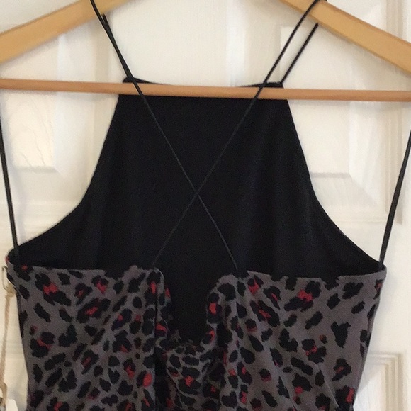 LEITH BODYCON RUCHED LEOPARD DRESS NWT SMALL - Picture 4 of 5